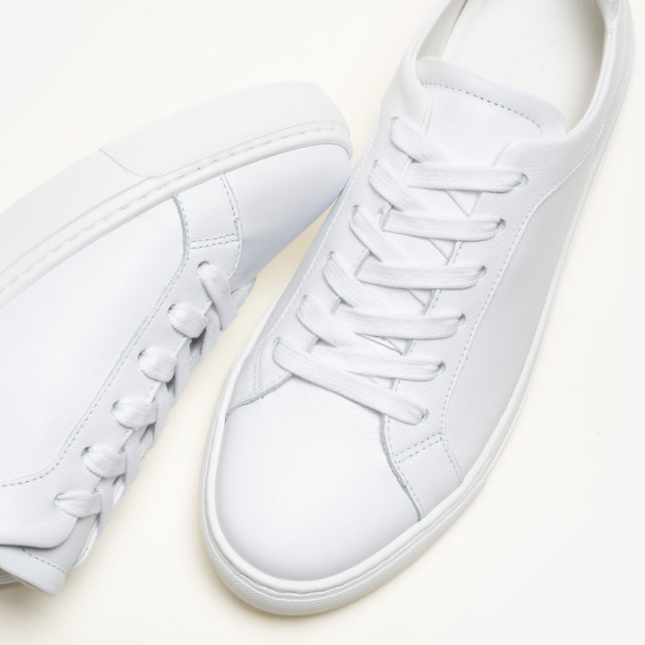 Pehuea Lī 'Ili Women's Leather Sneakers - White | OluKai